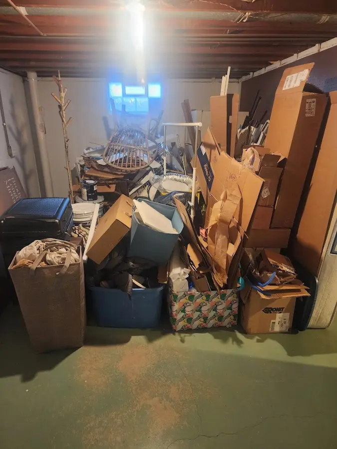 Roll-off dumpster container at job site for 4 Yard Dumpster Rental in Chico